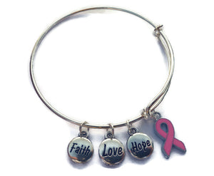 Breast Cancer Bracelet - Cancer Awareness Bracelet