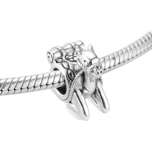 3D Sitting Camel Charm 925 Sterling Silver
