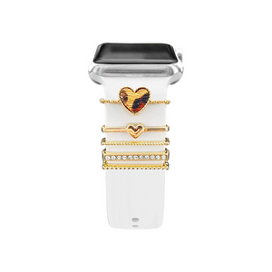 Hearts Gold Decorative Charms for Apple Watch Band