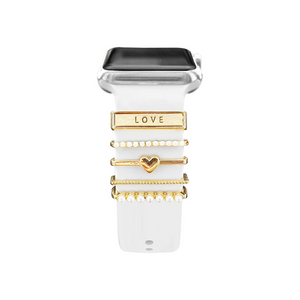 Gold Heart Love Decorative Charms for Apple Watch Band
