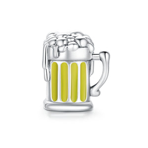 Beer Glass Charm 925 Sterling Silver