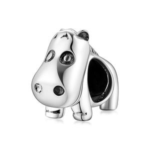 Baby Hippo Charm 925 Sterling Silver