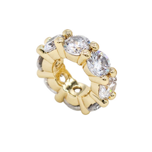 Gold Clear Sparkle Spacer Charm