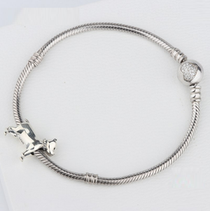 Boxer Dog Charm 925 Sterling Silver