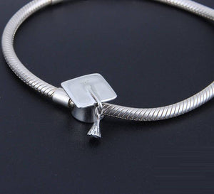 Graduation Cap Charm 925 Sterling Silver