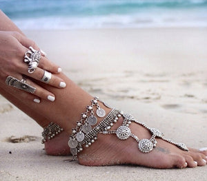 Gypsy Anklet, Ankle Bracelet - Gold or Silver