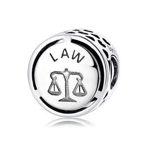 The Scales of Justice Law Charm in 925 Sterling Silver
