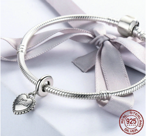 Just Married Charm 925 Sterling Silver