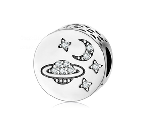 Space Age Galaxy Charm 925 Sterling Silver