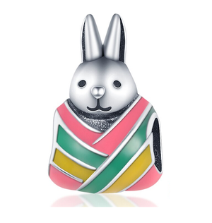 Colorful Easter Bunny Charm