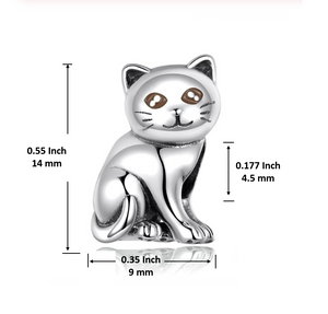 Lucky Cat Charm 925 Sterling Silver